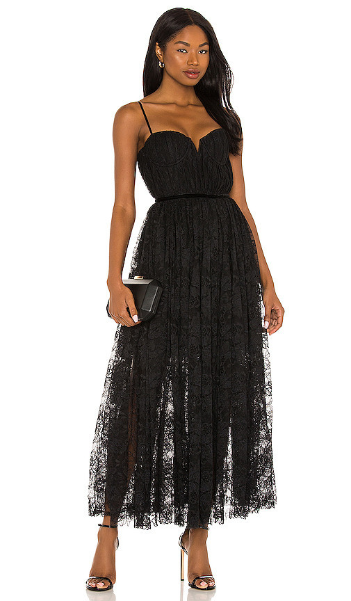 SAU LEE Selena Lace Dress in Black. Size 6. Also in 0, 4, 8. | Revolve Clothing (Global)