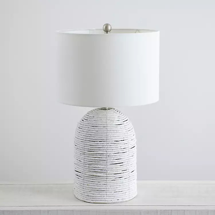 New!White Seagrass Wrapped Table Lamp | Kirkland's Home