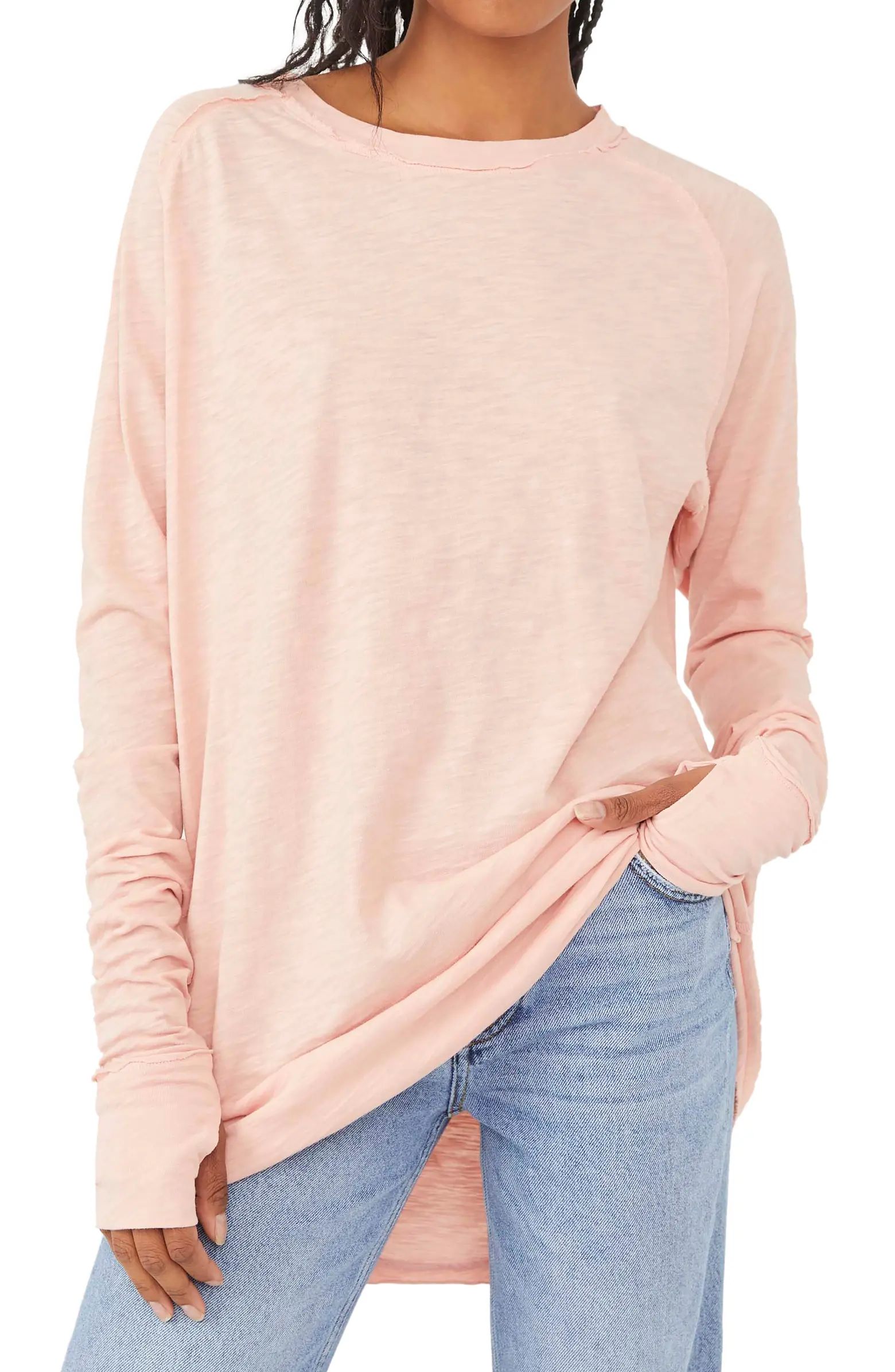 Free People We the Free Arden Extra Long Cotton Top | Nordstrom | Nordstrom