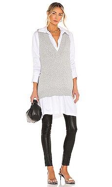 Line & Dot Lori Sweater Vest in Grey from Revolve.com | Revolve Clothing (Global)
