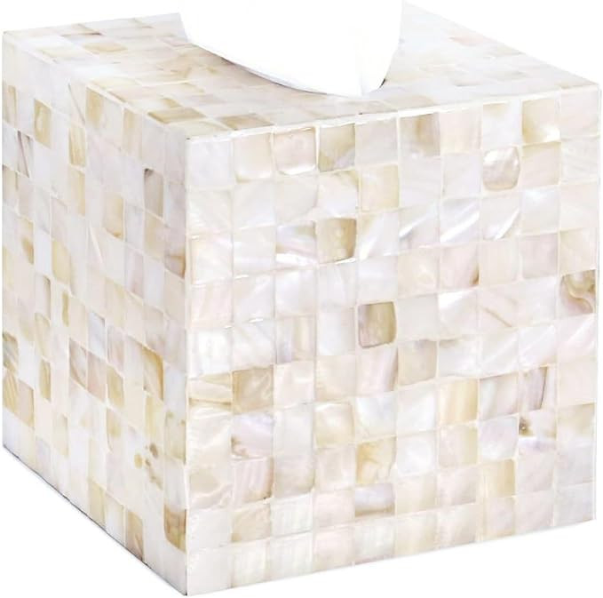PEMAR Handcrafted Wooden Tissue Box Cover for Small Cube Tissue Boxes Only (Max Inner Size 4.7”... | Amazon (US)