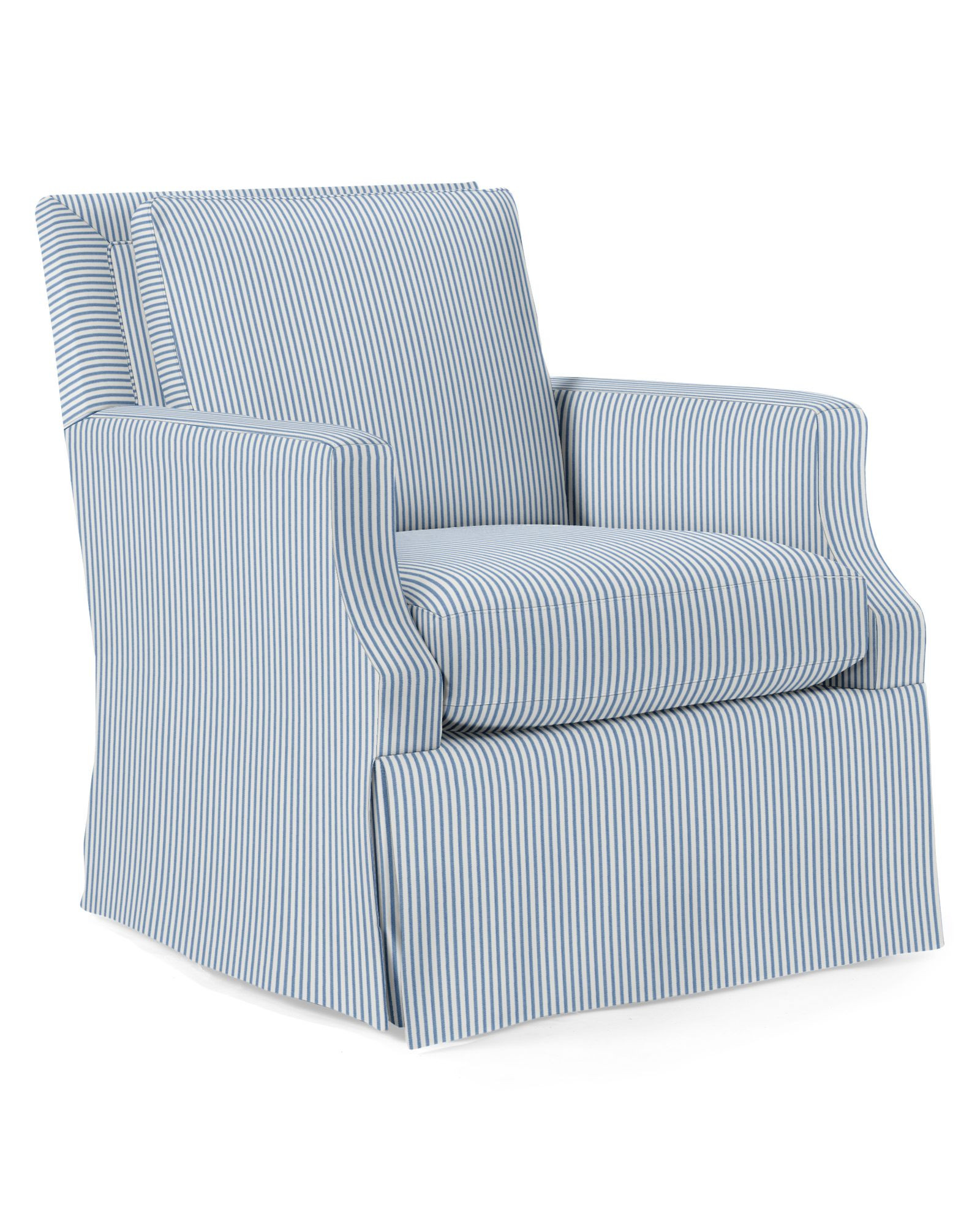 Grady Notch Arm Swivel Glider - Skirted | Serena and Lily