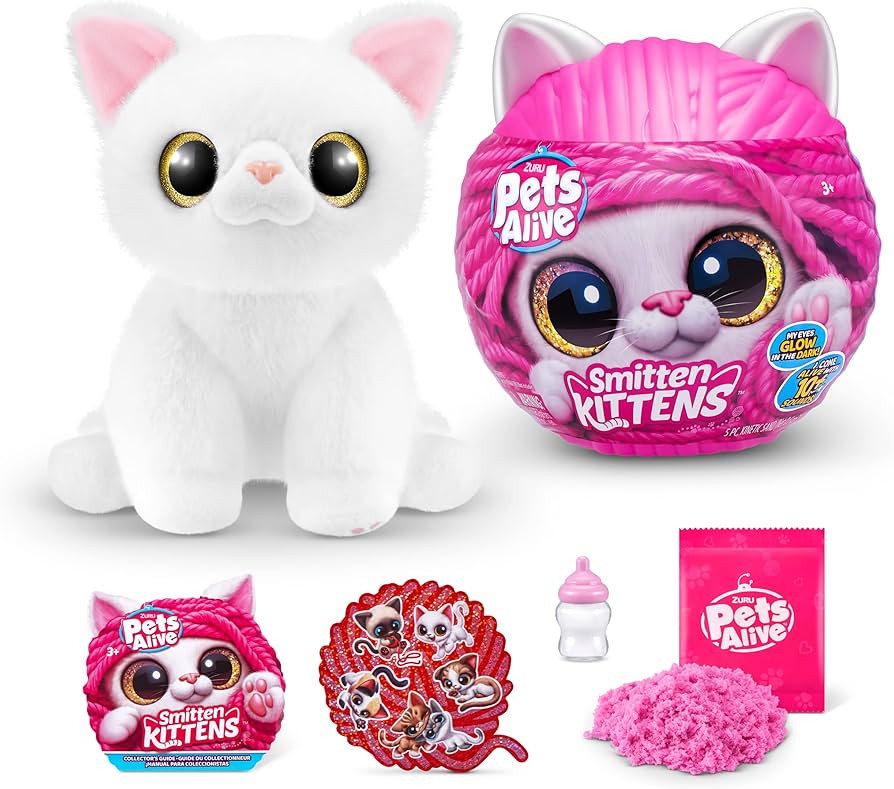 Pets Alive Smitten Kittens Surprise (British Shorthair Cat Sissy) by ZURU Nurture Play Soft Toy U... | Amazon (US)