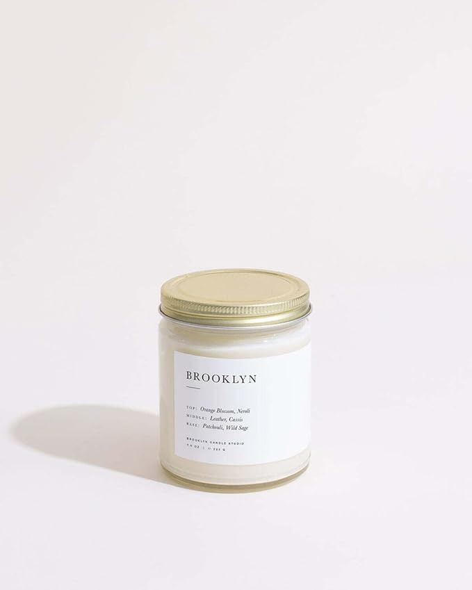 Brooklyn Candle Studio Brooklyn Jar Candle - Luxury Scented Candle, Vegan Soy Wax, Hand Poured in... | Amazon (US)