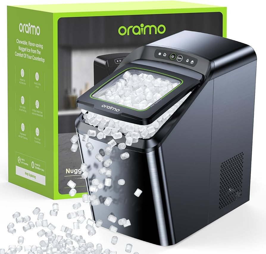 Oraimo Nugget Ice Maker, Ice Makers Countertop, 26 Lbs/Day Tooth-Friendly Chewable Ice with Self-... | Amazon (US)