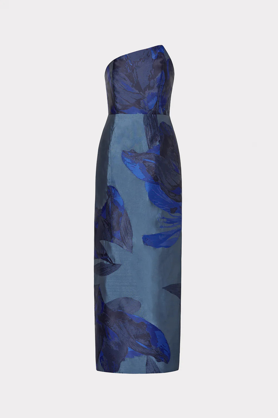 Asymmetrical Forest Jacquard Maxi Dress | MILLY