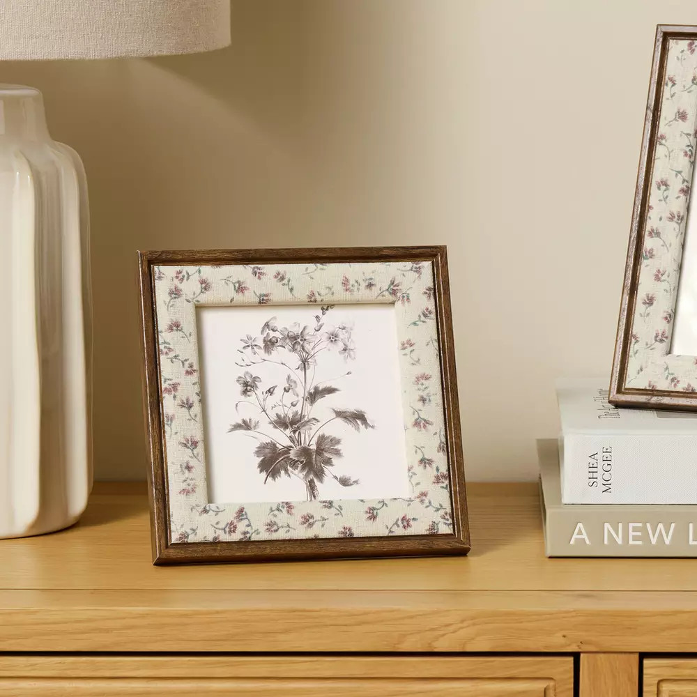 Buy Argos Home Fabric Dark Wood Picture Frame - 5x5" | Picture frames | Argos | argos.co.uk