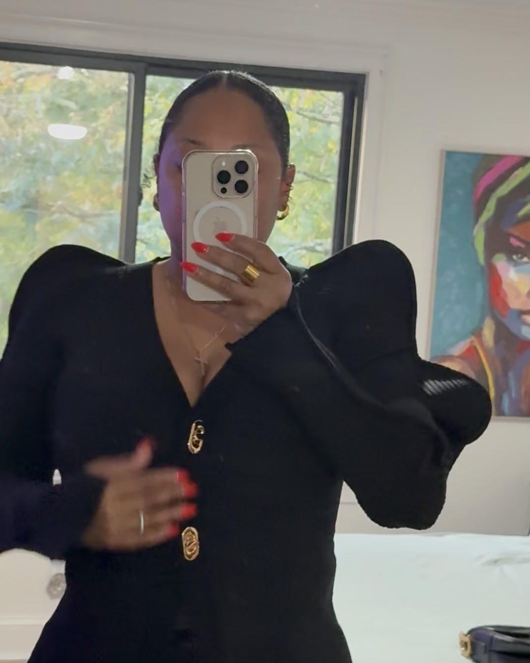 Love a statement top! Love the quality and uniqueness. On Sale Now! 
Size up one size but has great stretch. Wearing a Large 

#LTKFindsUnder50 #LTKU #LTKSaleAlert