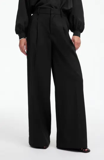 Madewell The Harlow Superwide Leg Twill Pants in Black at Nordstrom Rack, Size 8 | Nordstrom Rack