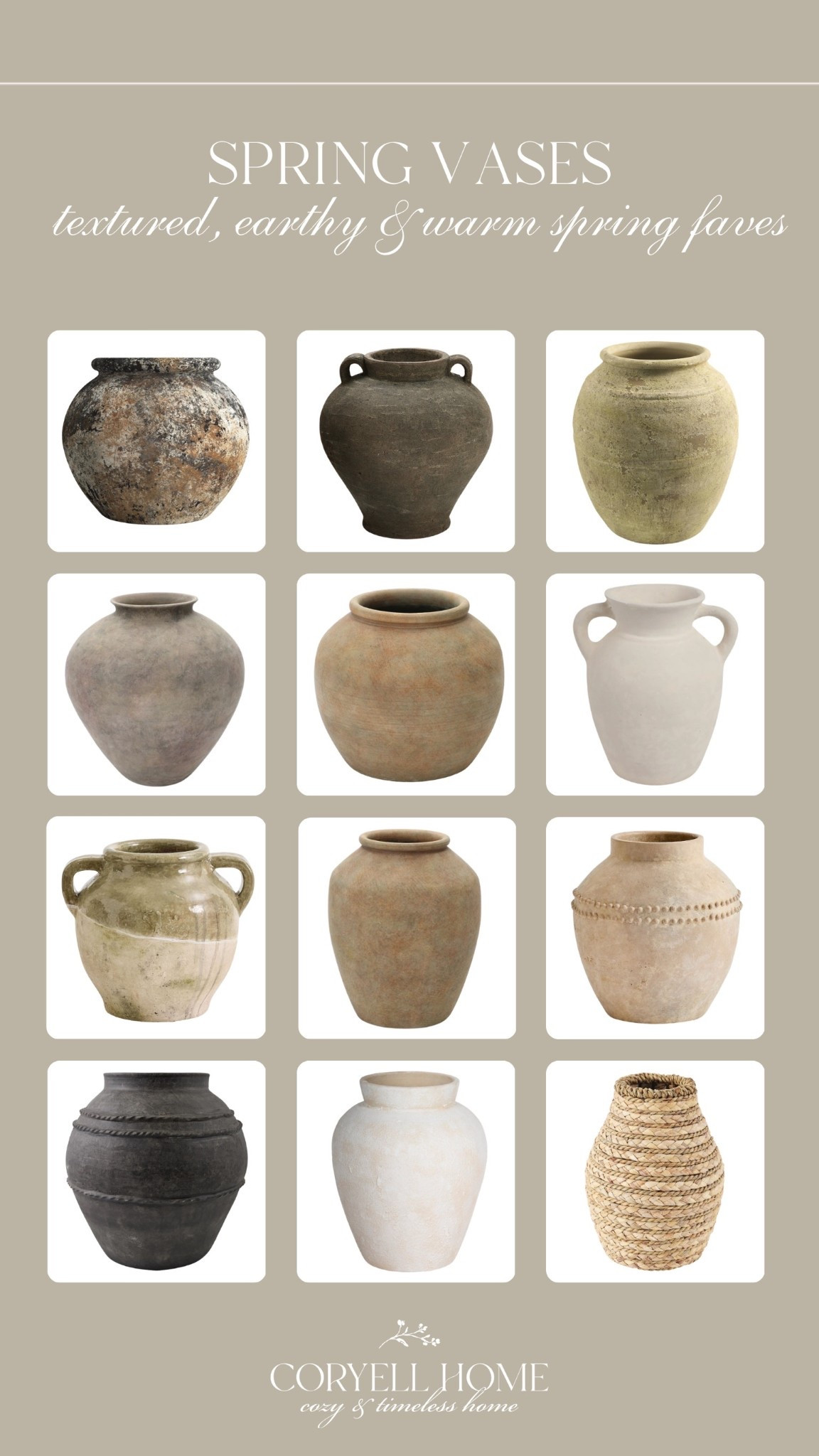 Pretty spring vases with earthy tones and gorgeous texture 🤎😍 

#LTKSeasonal #LTKHome