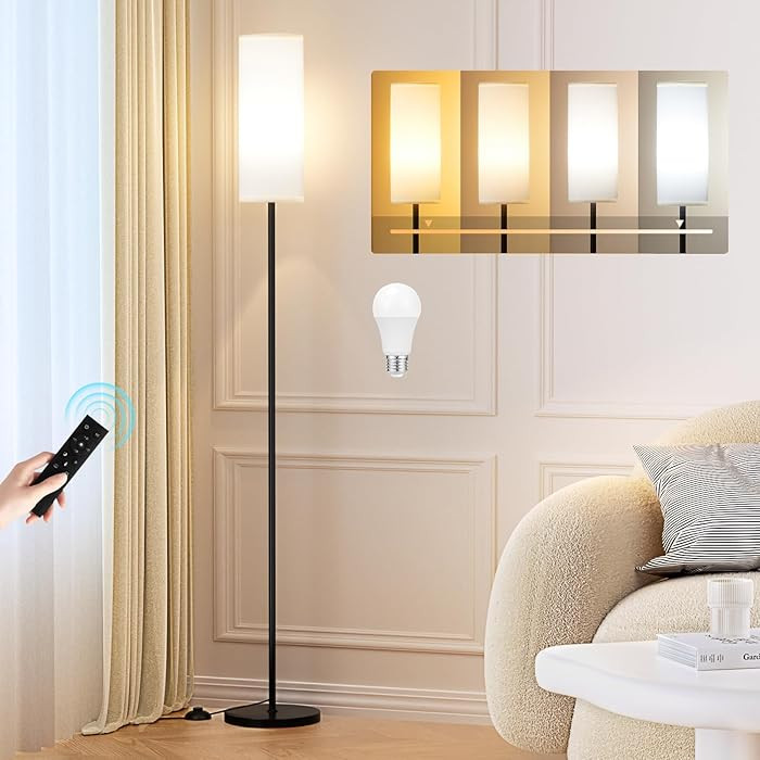 Ambimall Floor Lamps for Living Room, 64" Modern Floor Lamp with Remote Control and Stepless Dimm... | Amazon (US)