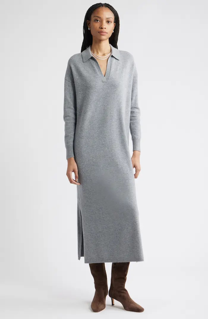 Nordstrom Long Sleeve Polo Maxi Sweater Dress | Nordstrom | Nordstrom