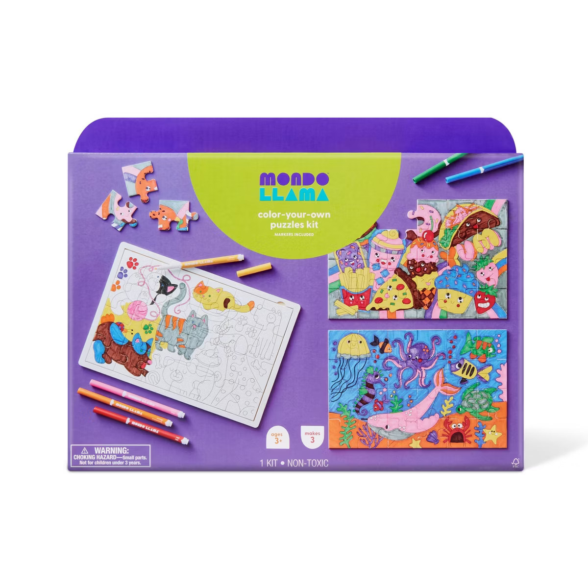 3ct Color-Your-Own Puzzles Craft Kit - Mondo Llama™ | Target