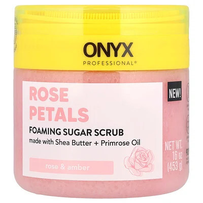 Onyx Professional, Rose Petals, Foaming Sugar Scrub, Rose & Amber, 16 oz (453 g) | iHerb