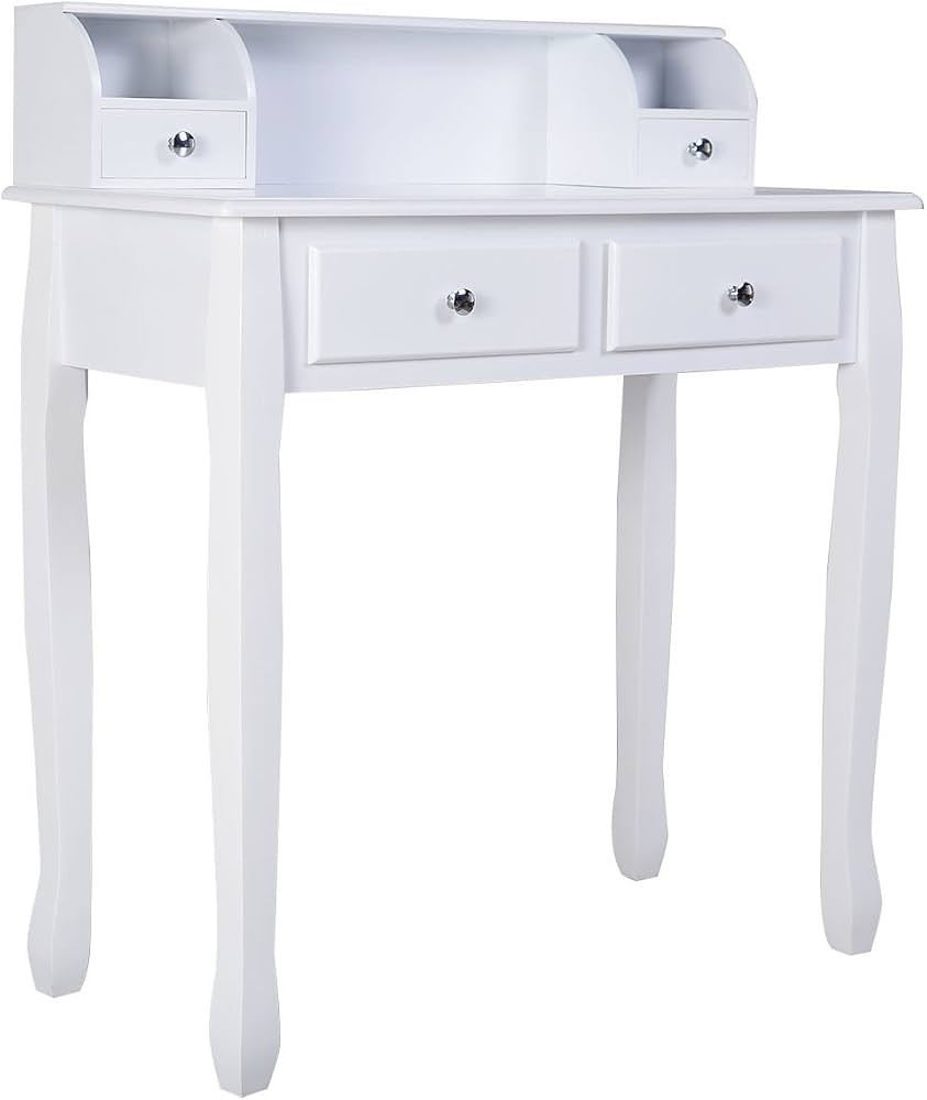 Giantex Writing Desk with 4 Drawers, Removable Floating Organizer 2-Tier Mission Home Computer Va... | Amazon (US)