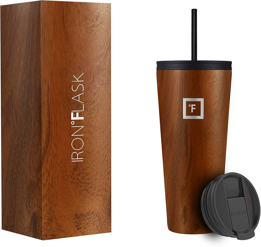 IRON °FLASK Classic Tumbler 2.0-32 Oz, 2 Lids (Straw/Flip), Vacuum Insulated Stainless Steel Bot... | Amazon (US)