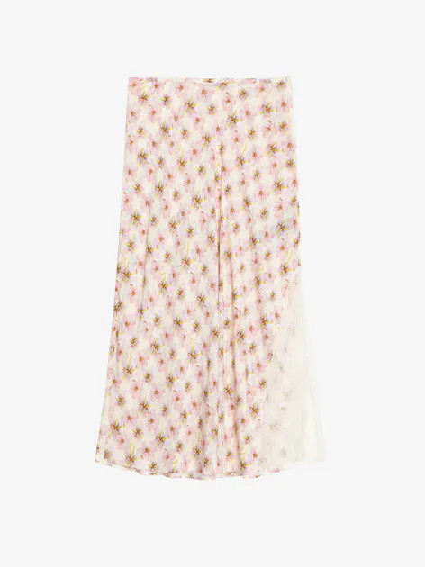 Jayla Mid-Length Printed Yellow Skirt | Zadig&Voltaire | Zadig et Voltaire (US)