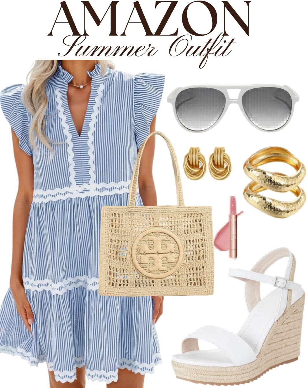 ☀️ Amazon Summer Outfit Ideas | Chic Blue Striped Dress & Coastal Accessories

Looking for the perfect Amazon summer outfit? This feminine blue striped mini dress paired with wedge sandals, a woven tote bag, gold jewelry, and oversized sunglasses creates an effortless coastal chic look. Perfect for brunch dates, beach vacations, European summer trips, baby showers, resort wear, and everyday elevated style. Save this Amazon fashion inspiration for your next summer vacation or casual daytime outfit.


#AmazonFashion #AmazonSummerOutfit #SummerOutfitInspo #CoastalGrandmotherStyle #ResortWearFashion

Amazon finds, Amazon fashion, summer dress outfit, blue striped dress, coastal chic outfit, resort outfit ideas, European summer outfit, beach vacation outfit, brunch outfit ideas, feminine fashion, old money aesthetic, neutral accessories, summer style inspiration, Amazon style finds, vacation wardrobe essentials.