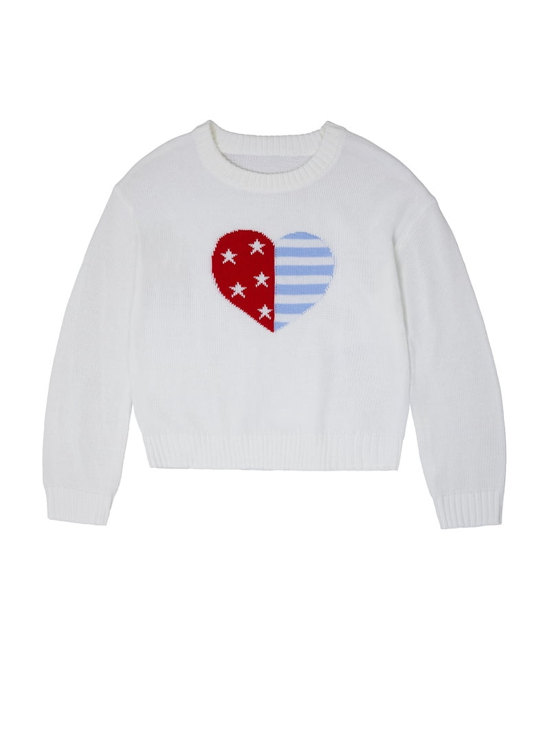 Way to Celebrate Girls Americana Sweater, sizes 4-18 | Walmart (US)