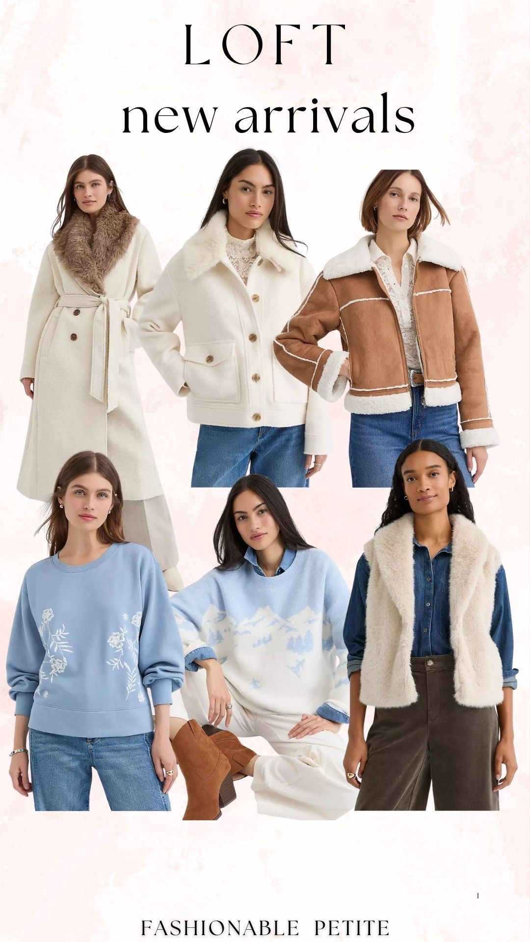 Loft new arrivals for winter! These cozy jackets are beautiful. This faux collar jacket would be perfect for a holiday party or holiday event. 

Winter coats, winter jacket, winter outfit, winter sweater, Sherpa vest 

#LTKFindsUnder100 #LTKSaleAlert #LTKPetite
