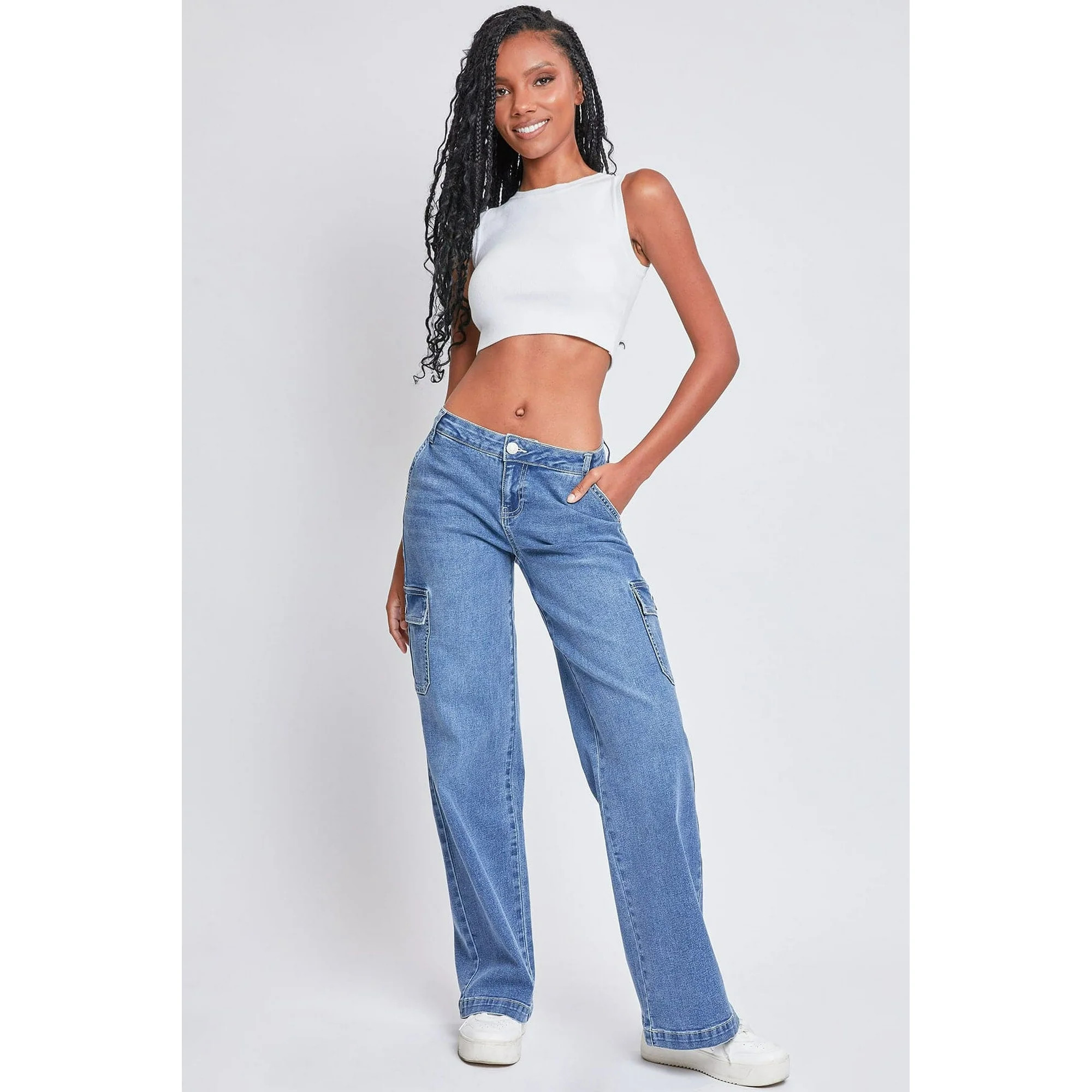 Women's Straight Leg Cargo Skater Jeans | Walmart (US)