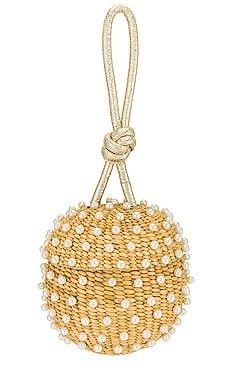 Poolside Disco Ball Pearl Wristlet in Natural & White | Revolve Clothing (Global)