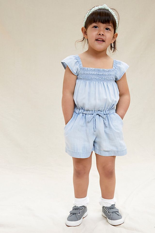 Cloth & Stone Sweet Chambray Kids Romper | Anthropologie (US)