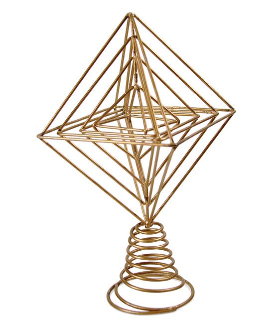 Gold Geometric Diamond Tree Topper | Zulily