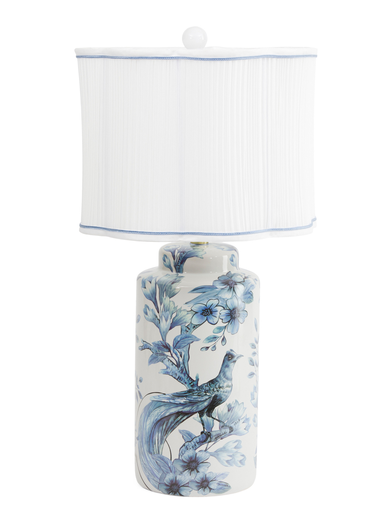 26.5in Floral Bird Ceramic Table Lamp With Shaped Shade | Bedroom | Marshalls | Marshalls