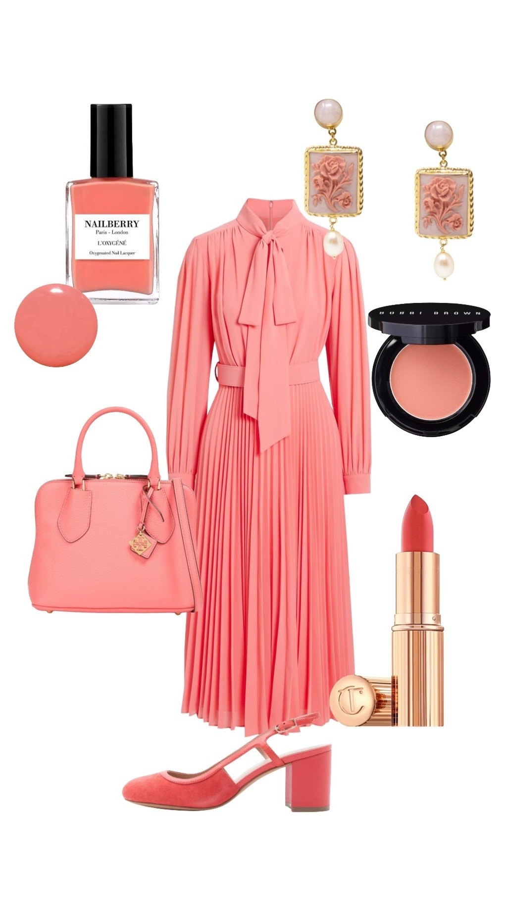 
A fabulous wedding guest / Royal Ascot look (see product list for hats) coral is one of this season’s hottest shades - ensure that you’re make-up has complementing peachy tones & why not go for coral nails too? 

Dress - on sale at Outnet 

Handbag - Tory Burch also on sale at Outnet 

Blush - Bobbie Brown

Lipstick - Charlotte Tilbury 

Nail Polish - Nailberry 

Shoes - Geox (not on LTK) 

Eternal Bloom Cameo Drop Earrings - Wolf & Badger 

#LTKdresses #LTKeurope #LTKspring