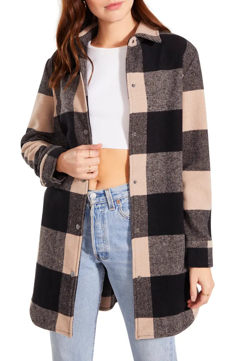 BB Dakota by Steve Madden BB Dakota Eldridge Oversize Buffalo Check Shirt Jacket | Nordstrom | Nordstrom