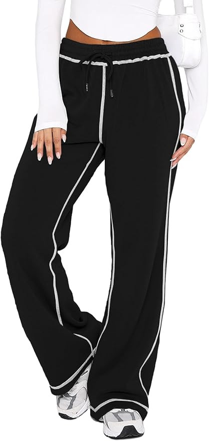 Track Pants Women Sweatpants Soft Jogging Straight Pajama Sweats Wide Leg Sweatpants Women Lounge... | Amazon (US)