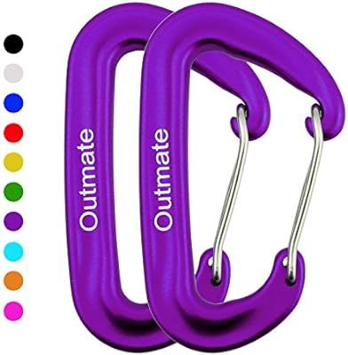 Outmate Carabiner Clip,12kN Aluminium Alloy Carabiners,Heavy Duty Clips 2645lbs/1200kg,Perfect Ge... | Amazon (US)