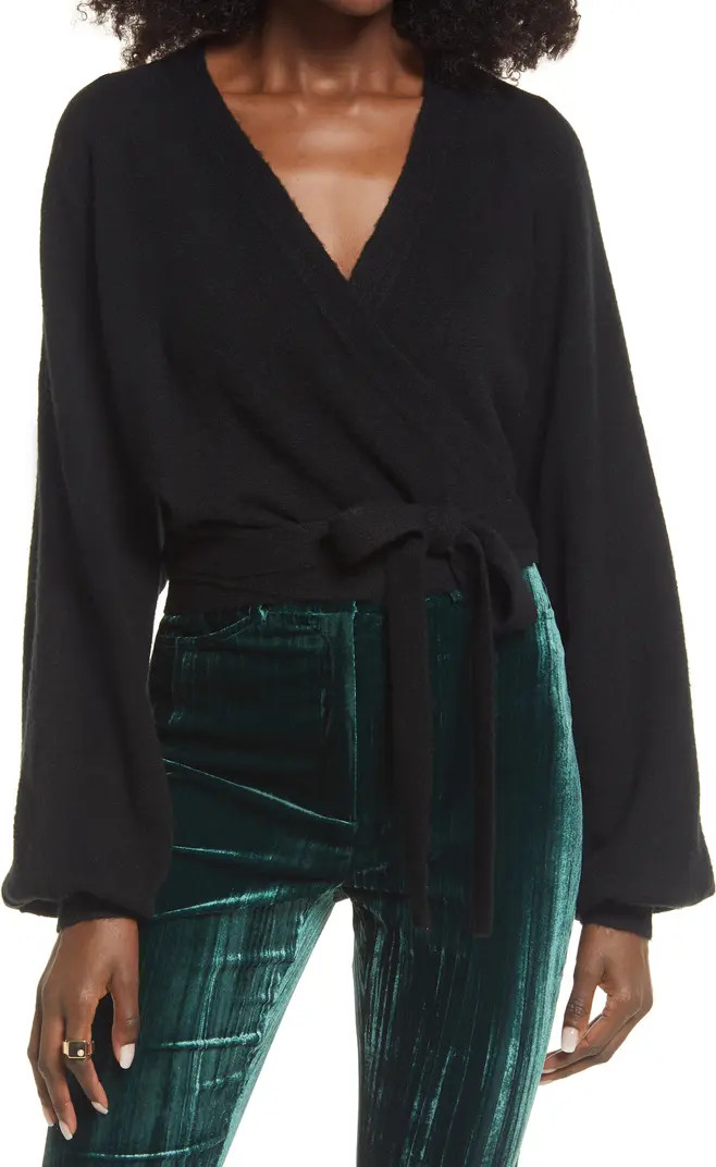 Open Edit Wrap Front Sweater | Nordstrom | Nordstrom