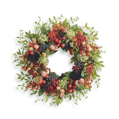 Autumn Farmhouse Berry Wreath | Grandin Road | Grandin Road