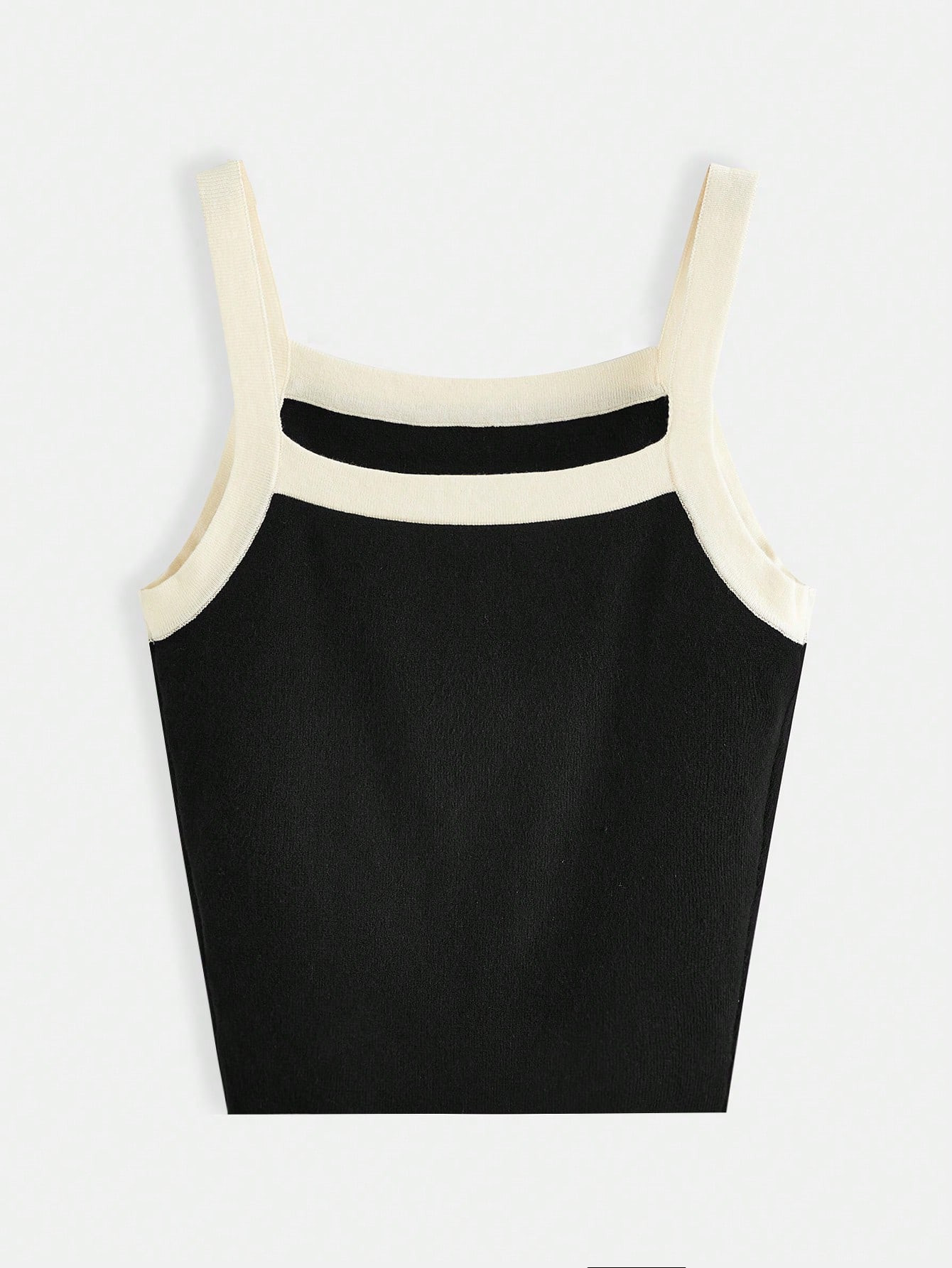 SHEIN BASICS Cami Strick Top mit Kontrast Saum, | SHEIN