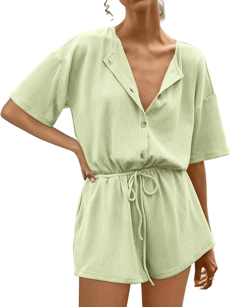 PRETTYGARDEN Womens Summer Casual One Piece Short Jumpsuits | Amazon (US)