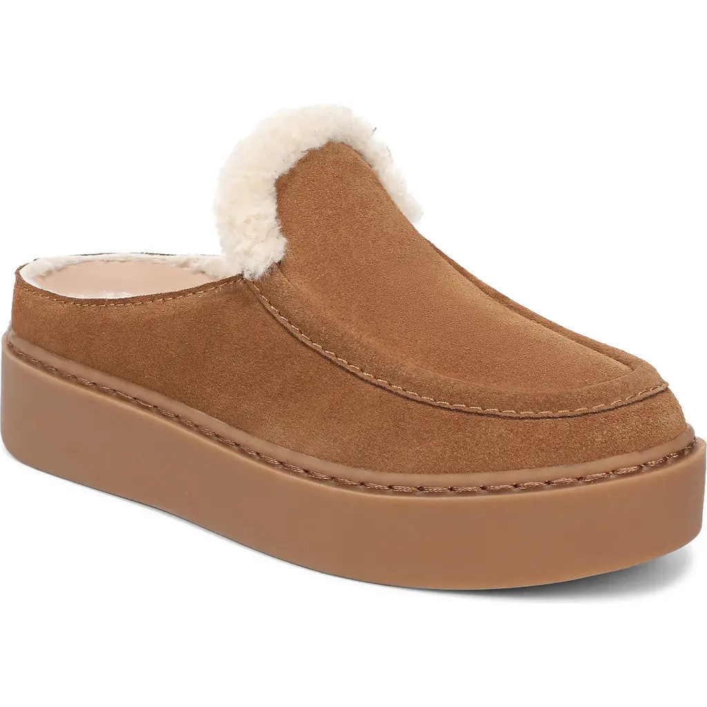 Favorite Daughter Sunny Genuine Shearling Lined Platform Clog in Brown Sugar at Nordstrom, Size 9 | Nordstrom