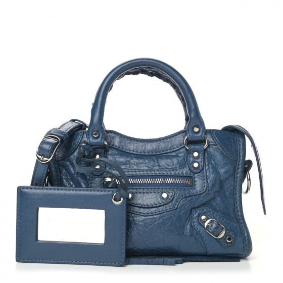 BALENCIAGA

Agneau Classic Silver Hardware Nano City Bleu Profond | Fashionphile