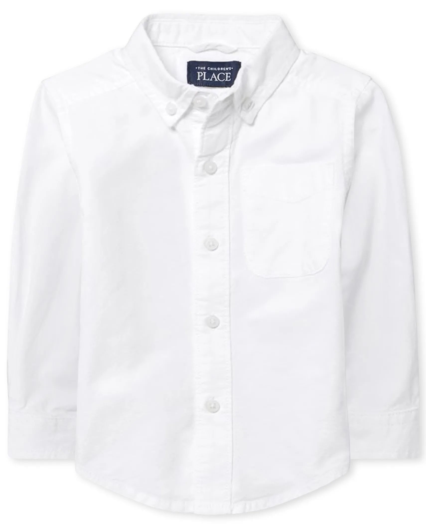 Baby And Toddler Boys Uniform Oxford Button Down Shirt - white | The Children's Place