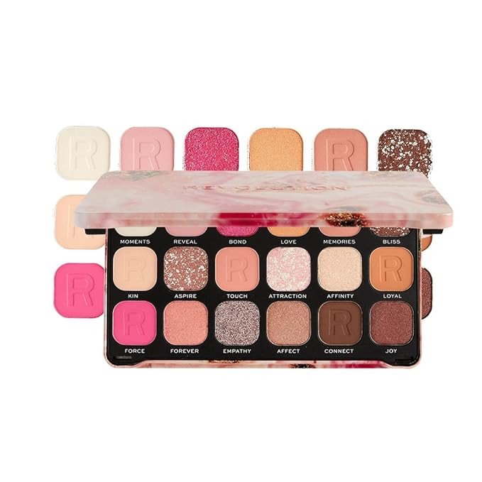 Revolution Beauty, Forever Flawless Eyeshadow Palette, 18 Pigmented Shades, Neutral & Pink Presse... | Amazon (US)