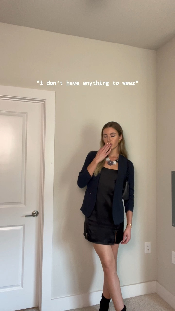 slip dress and blazer combo 🤌🏼

#LTKStyleTip #LTKVideo #LTKFallSale