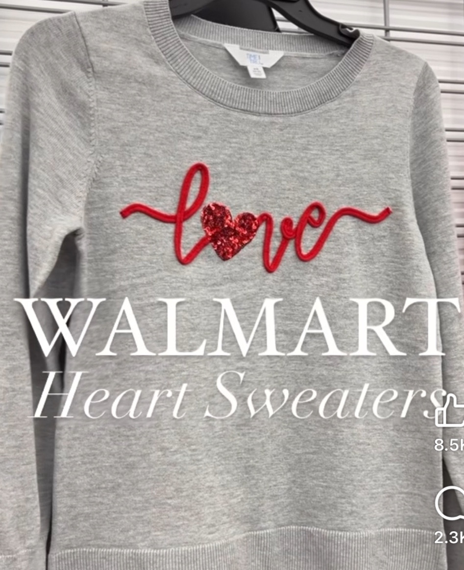 Valentine’s Day style, Walmart Valentines Day, Walmart finds, Walmart fashion, heart sweater, Walmart sweater #LTKHoliday 

#LTKStyleTip #LTKSaleAlert