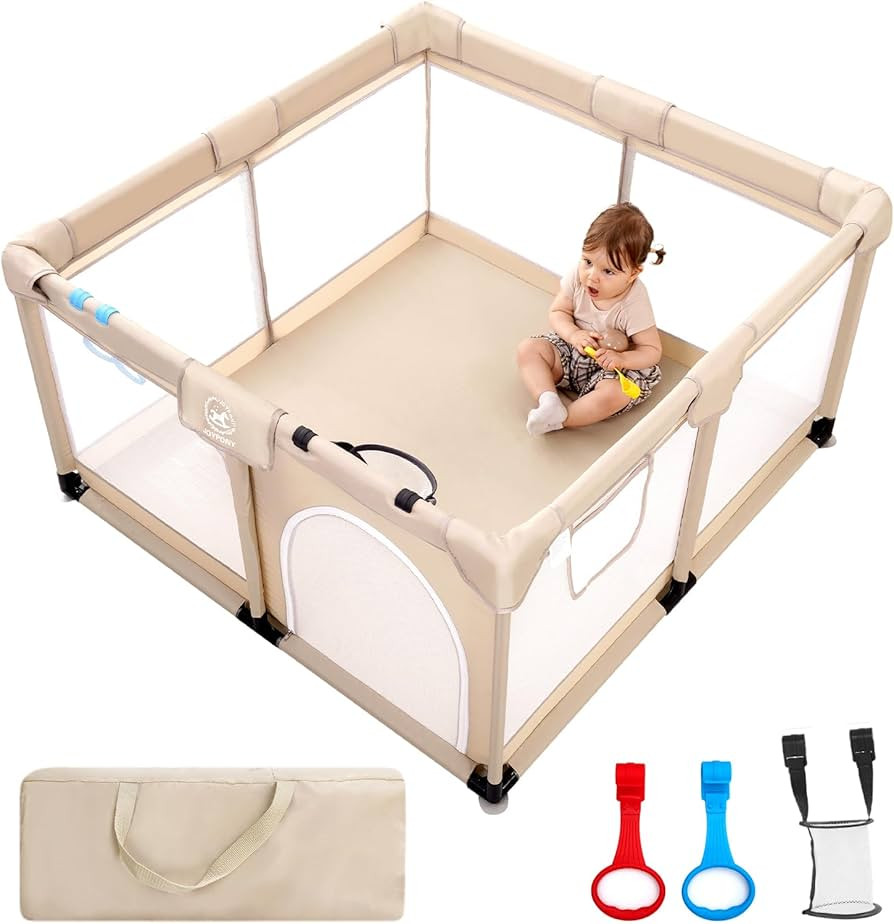 Baby Playpen, (50x50x27inch) Large Playpen for Babies and Toddlers, Sturdy Safety Play Yard for I... | Amazon (US)