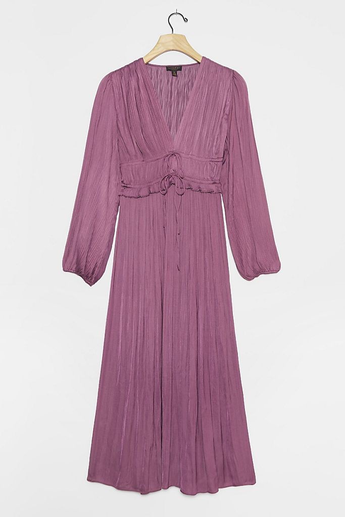 petite midi pleated dress