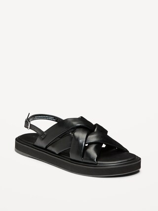 Puffy Cross-Strap Flatform Sandals | Old Navy (US)