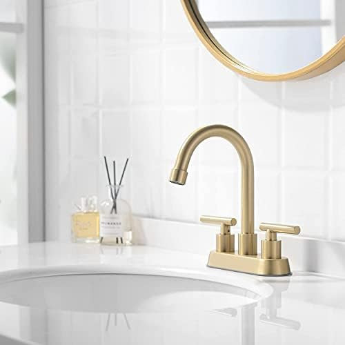 YardMonet Bathroom Faucet, 2-Handle Bathroom Sink Faucet Gold Bathroom Faucets, 4-Inch Centerset Bat | Amazon (US)