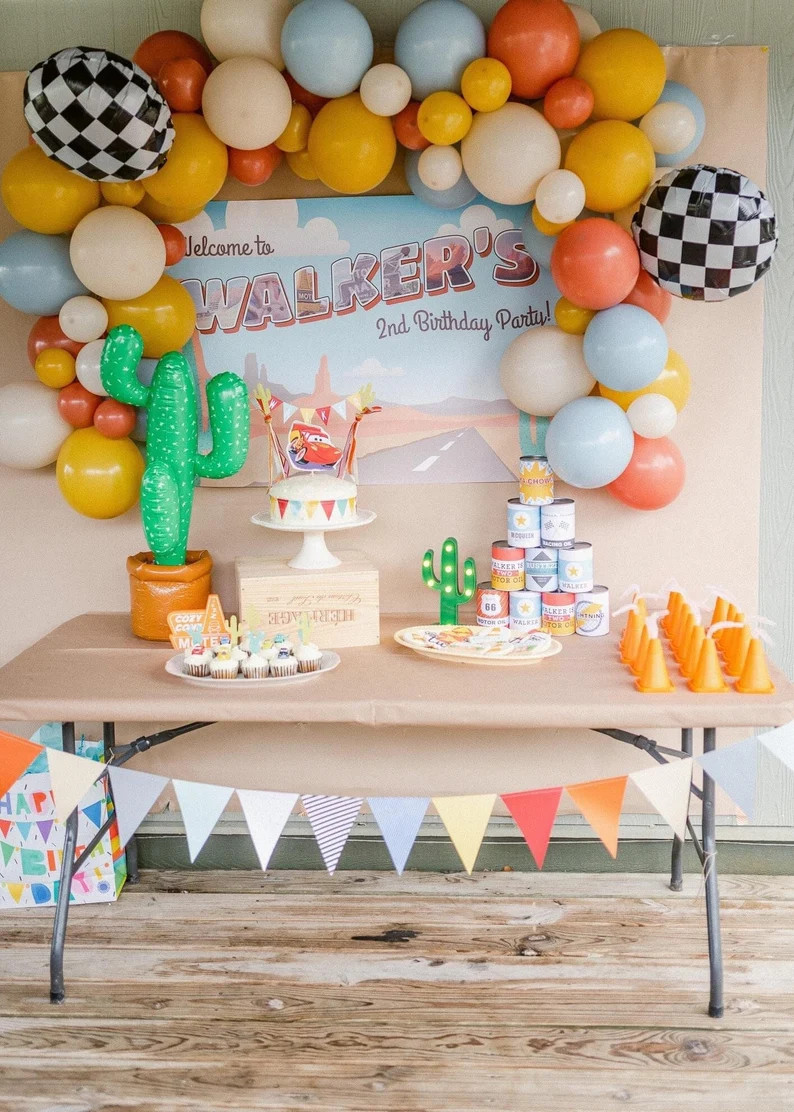 Retro Muted Race Car Themed DIY Balloon Garland Kit  Birthday | Etsy | Etsy (US)