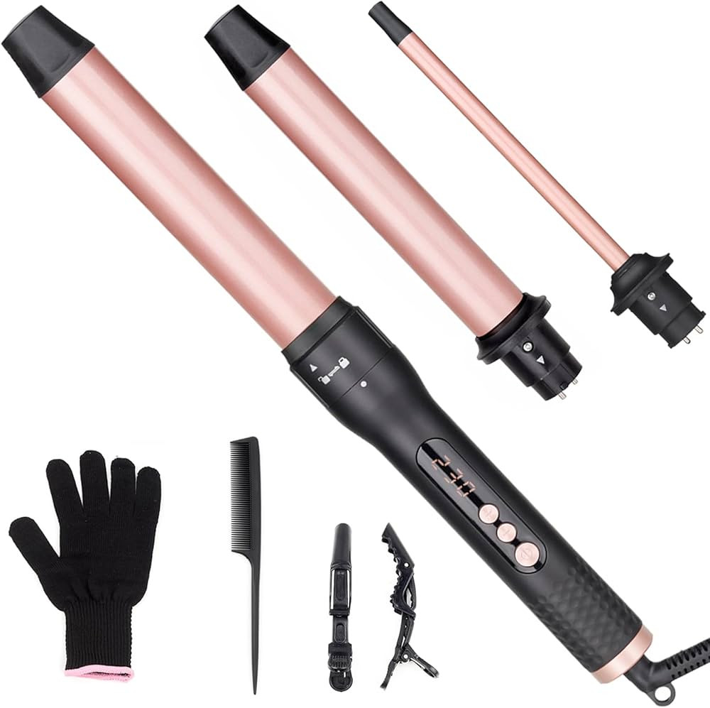 UNOBEY 3 in 1 Curling Iron, Curling Iron Wand Set with 3 Interchangeable Ceramic Curling Wand Bar... | Amazon (CA)