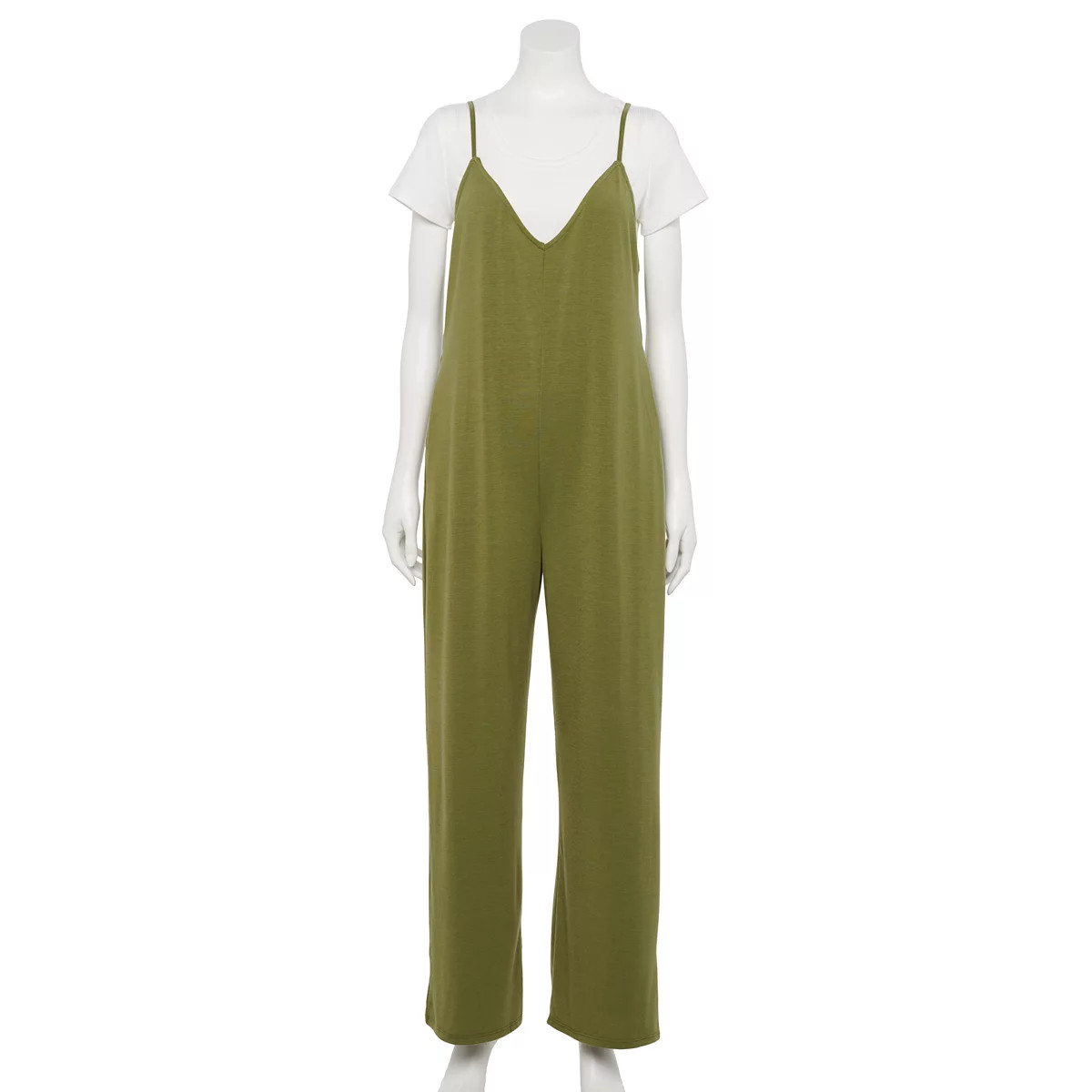 Juniors' Live To Be Spoiled Wide Leg Jumpsuit with Tee Set | Kohl's